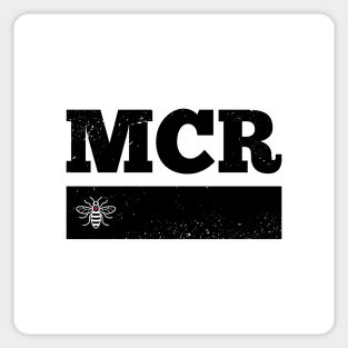 Black Love MCR Manchester Worker Bee Retro Grunge Sticker
